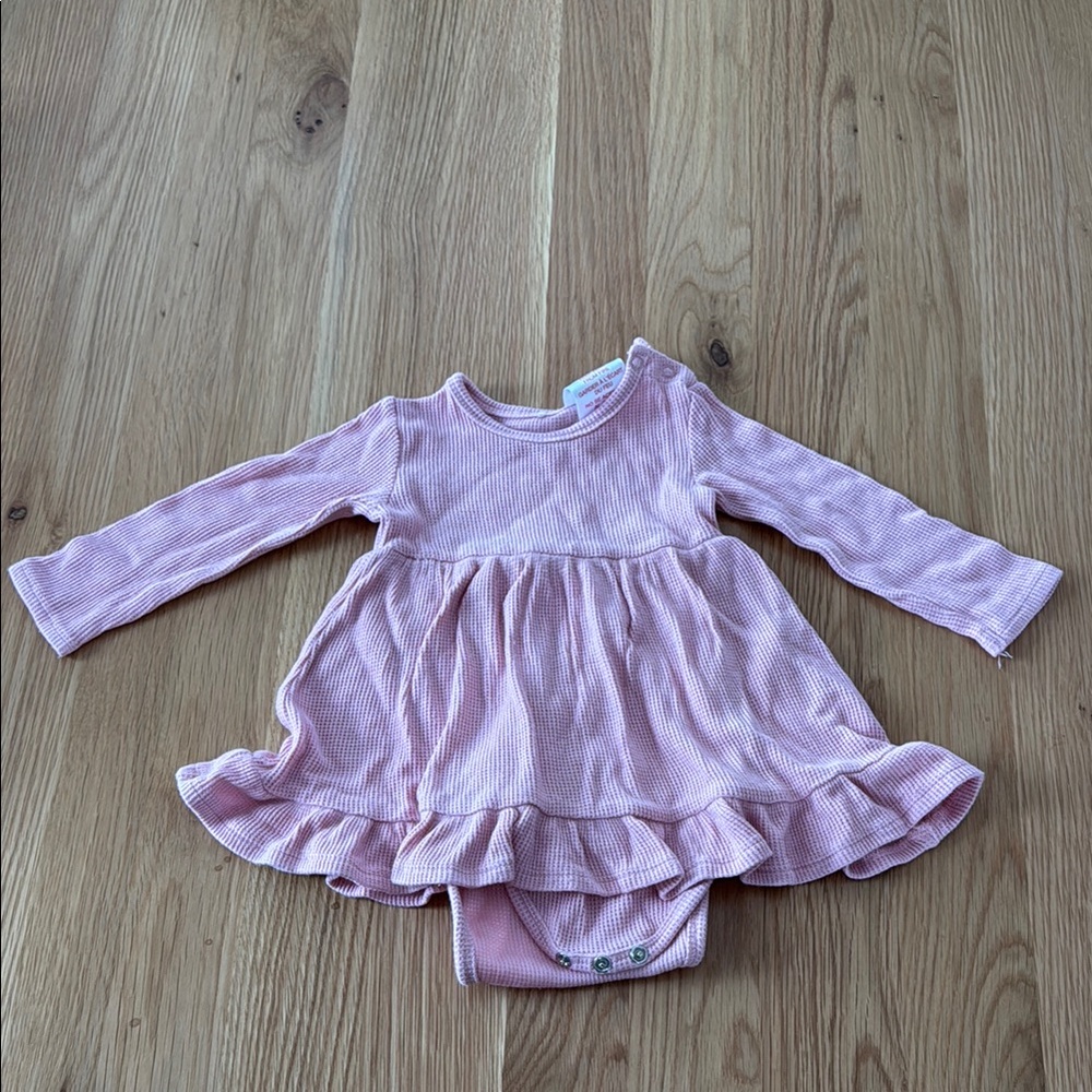 Posh Peanut Pink Ruffled Tiered Babydoll Dress